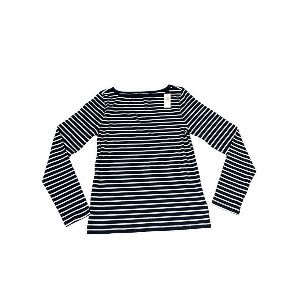 Women’s Old Navy & White Stripe Long sleeve Size L NWT New Snug Large